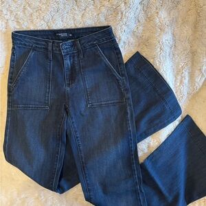 Just Black Blue Flare Wide Leg Jeans